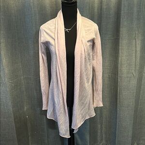 Club Monaco Pink Cardigan with Waterfall Collar
